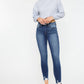 HIGH RISE RAW HEM ANKLE SKINNY JEANS
