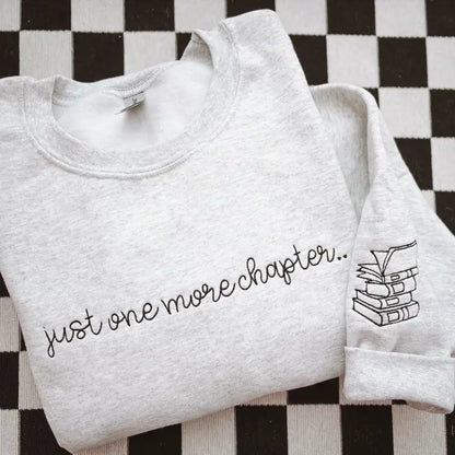 Just One More Chapter Embroidered Sweatshirt