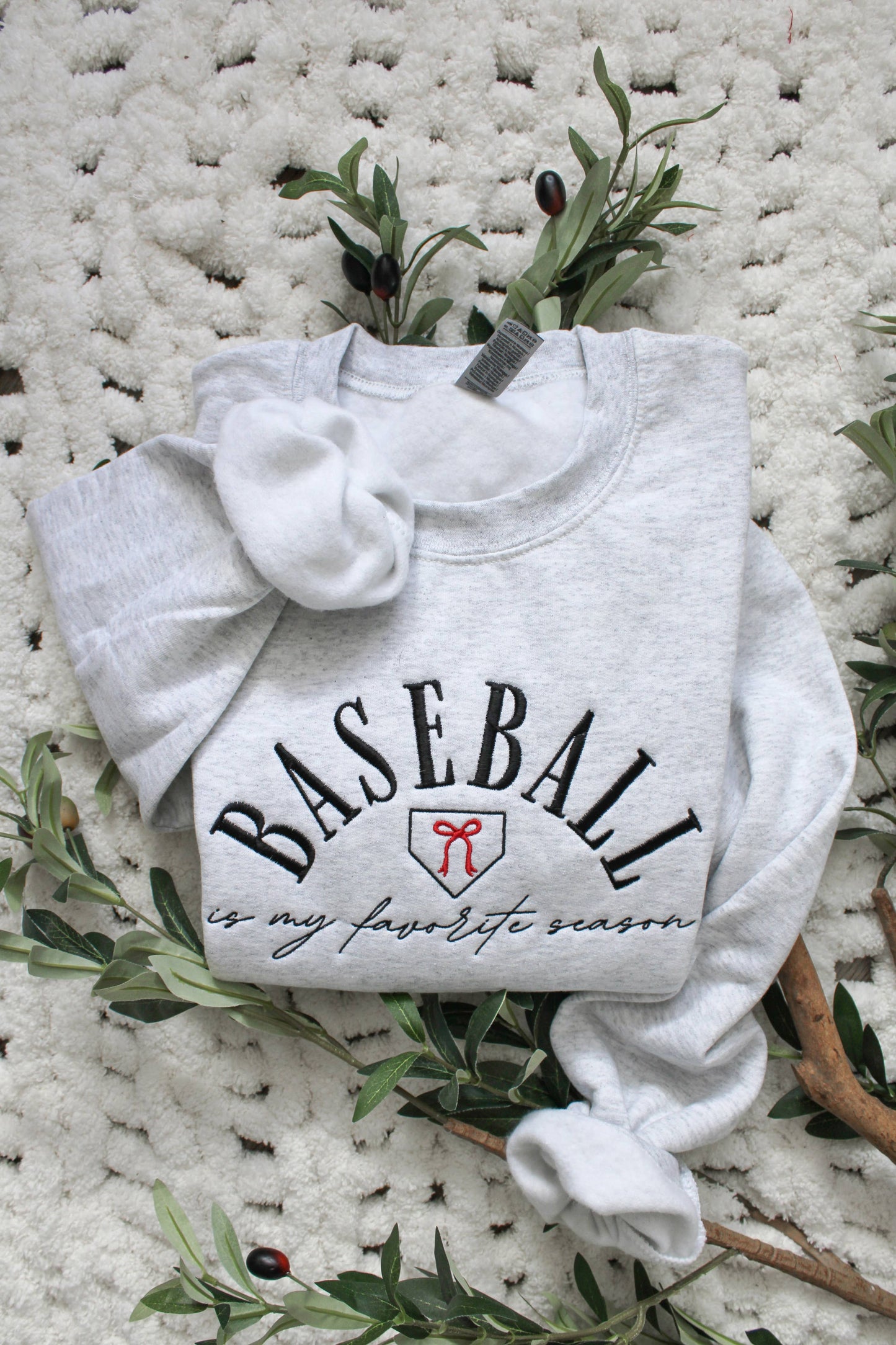 Baseball is My Favorite Season Sweatshirt -- Embroidered