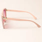 Womens Glitter Edge Cat Eye Sunglasses