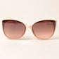 Womens Glitter Edge Cat Eye Sunglasses