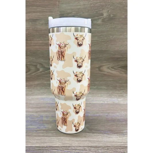 Highland Cow 40oz Insulated Tumbler