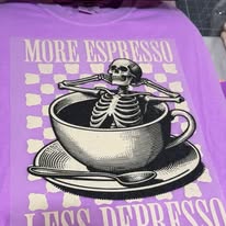 More Espresso Less Depresso - Neon Purple