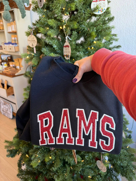 RAMS Glitter Crewneck