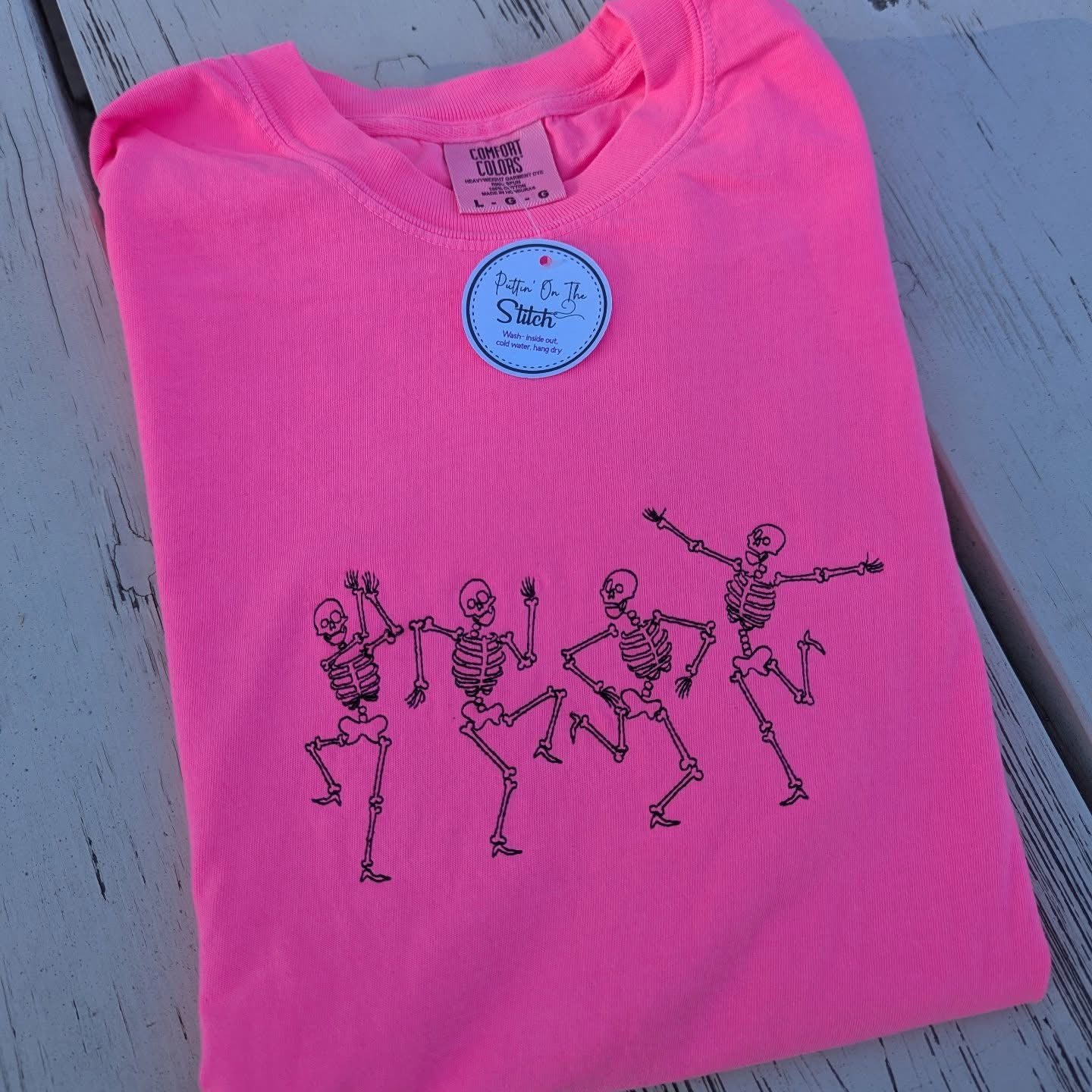Hot Pink Skelly Tee