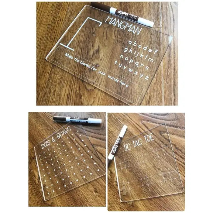 Acrylic Dry Erase Games