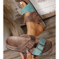 Western Suede Rivet Leather Slip-on Shoes