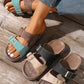 Western Suede Rivet Leather Slip-on Shoes