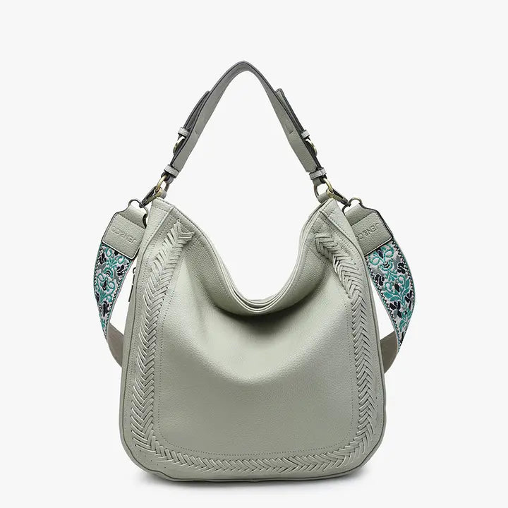 Whipstitch Hobo Crossbody w/ Guitar Strap